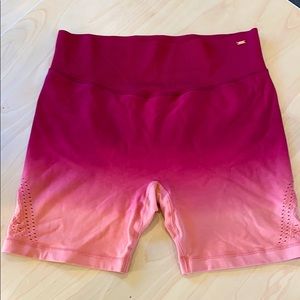 PINK ombré biker shorts